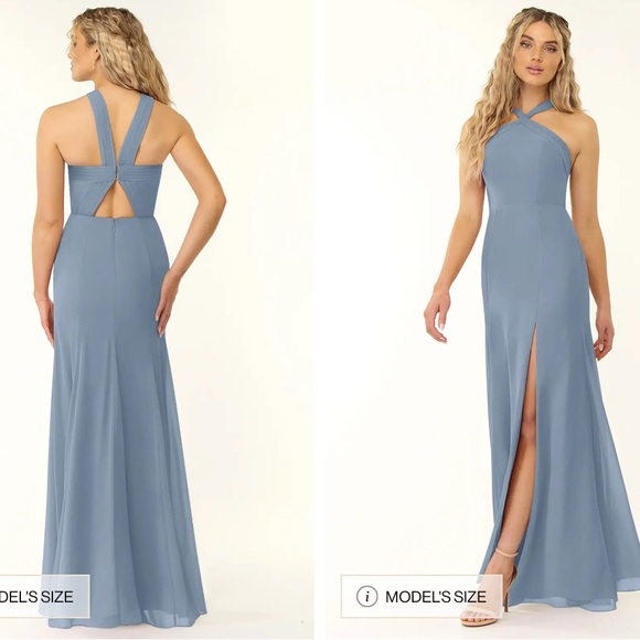 Azazie Rue - Dusty Blue - size A8 - Picture 4 of 5